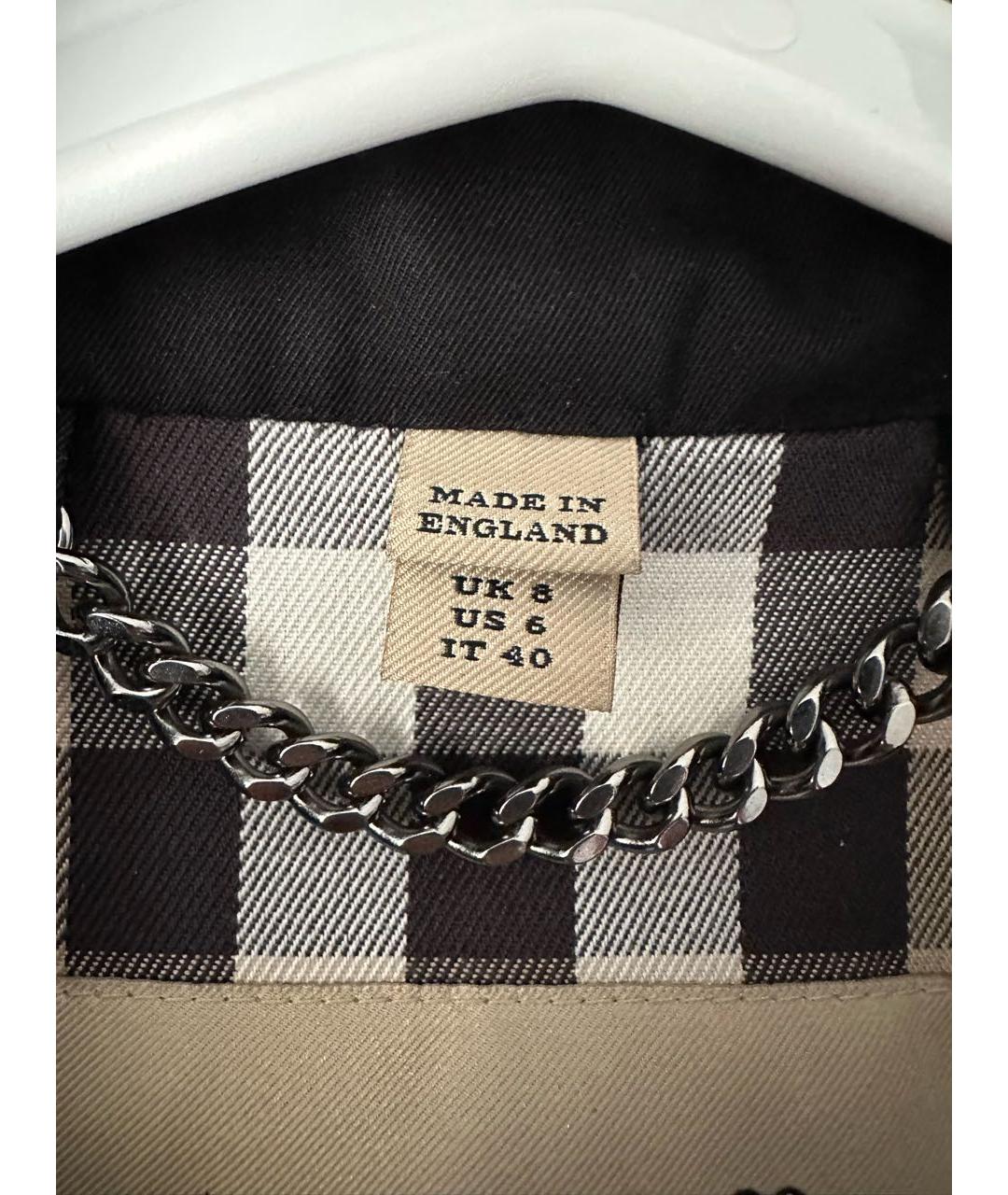 BURBERRY Черный хлопковый тренч/плащ, фото 4