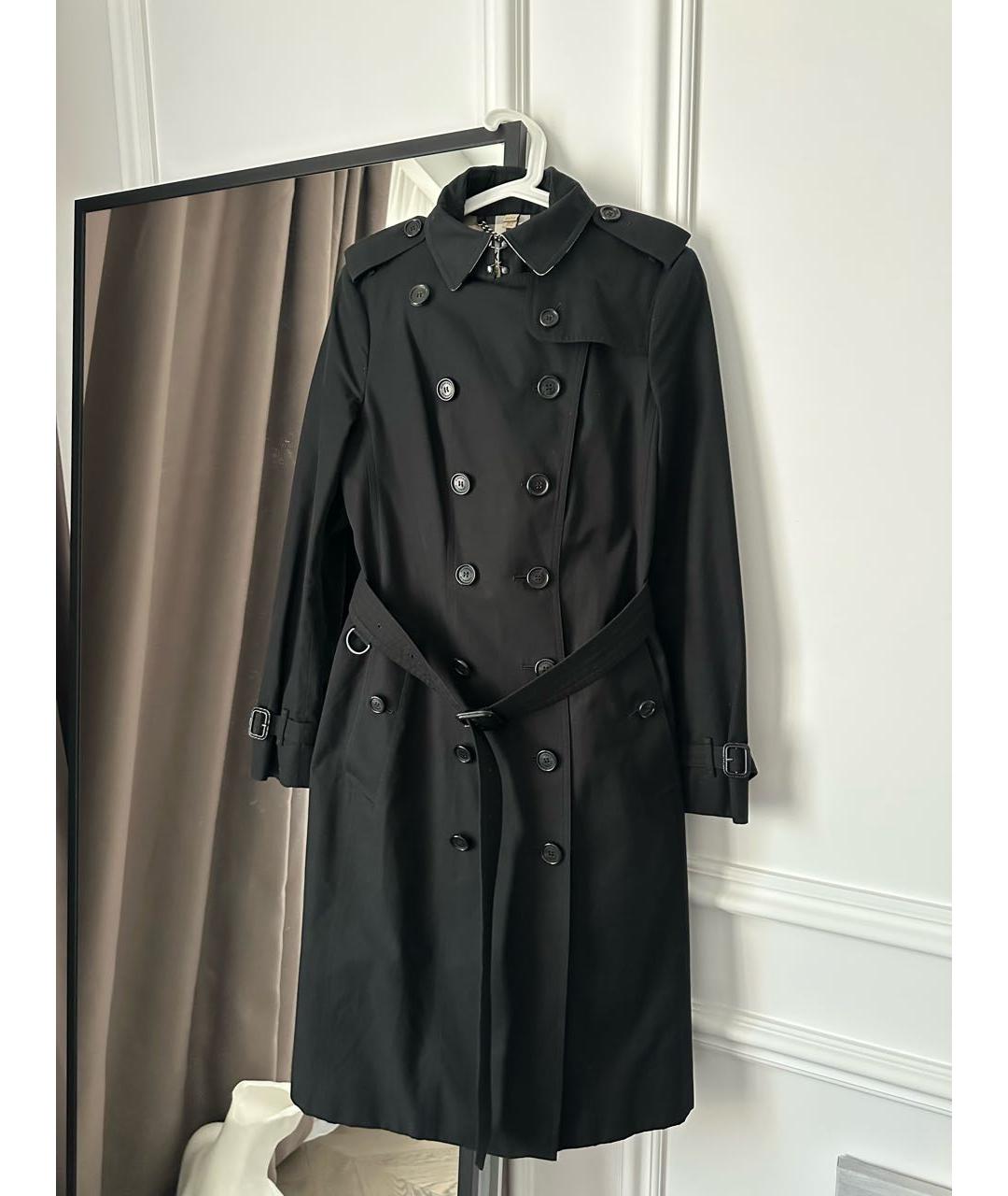 BURBERRY Черный хлопковый тренч/плащ, фото 7