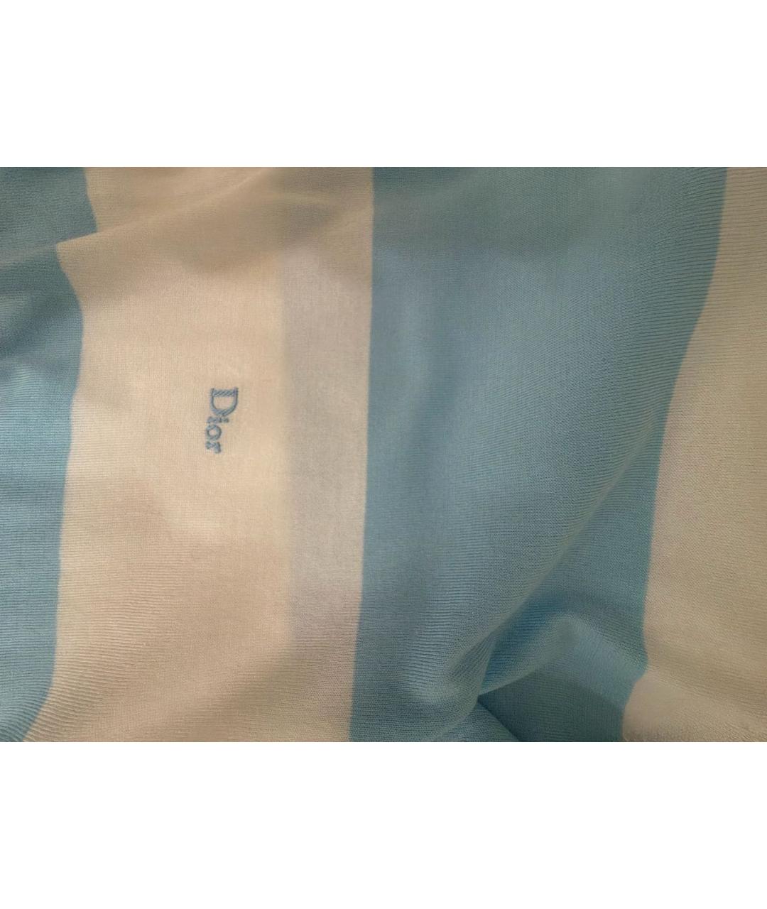 CHRISTIAN DIOR Голубой хлопковый джемпер / свитер, фото 4