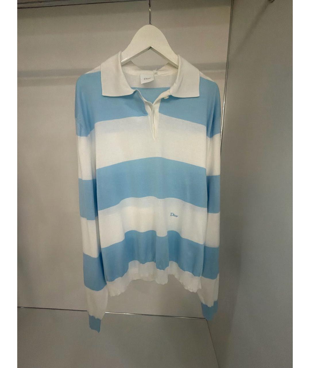 CHRISTIAN DIOR Голубой хлопковый джемпер / свитер, фото 6