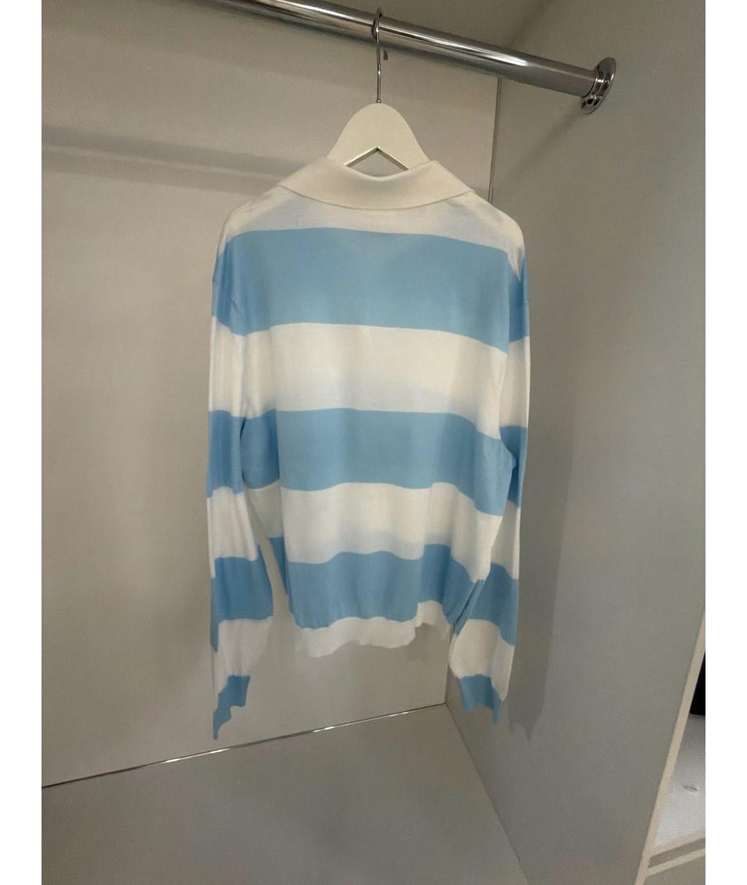 CHRISTIAN DIOR Голубой хлопковый джемпер / свитер, фото 2