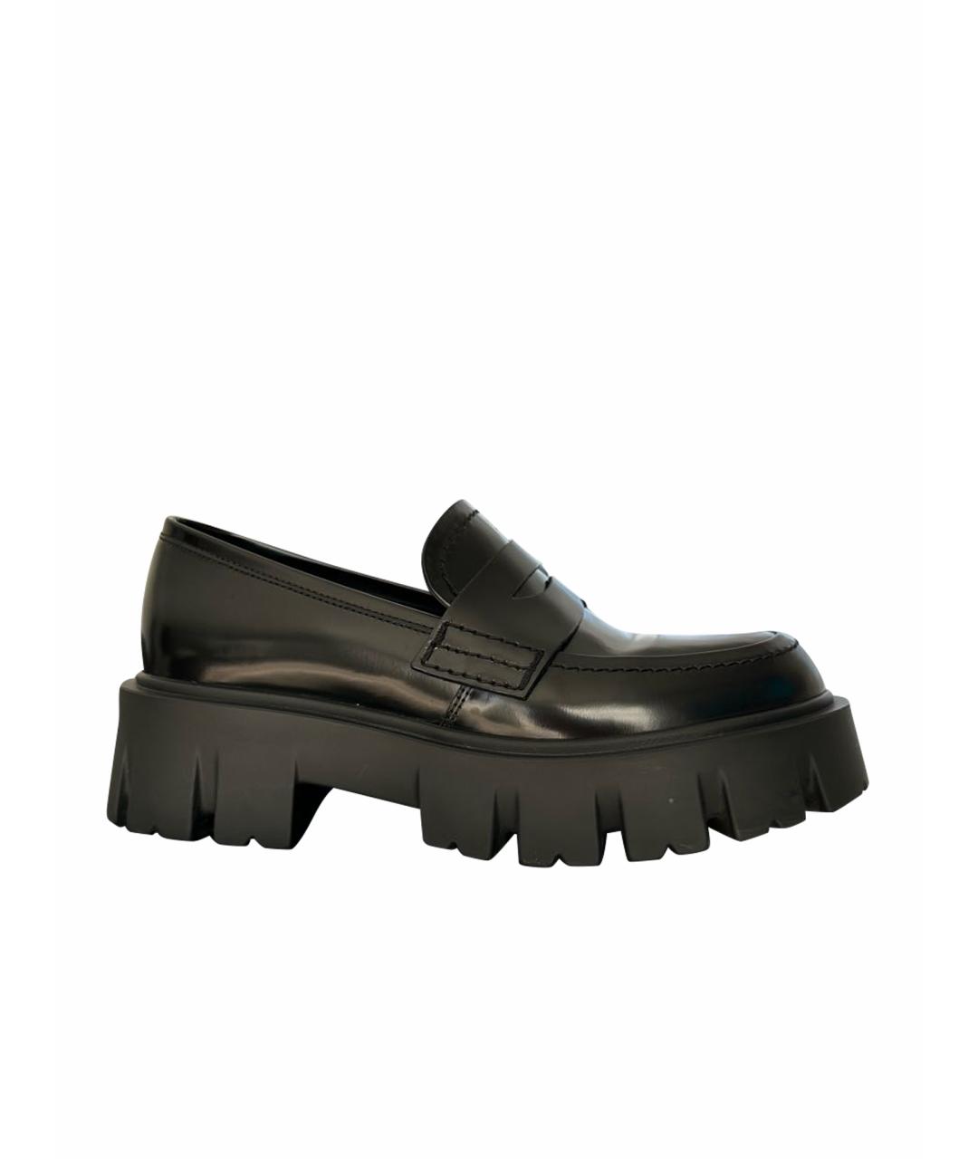 PREMIATA Черные кожаные лоферы, фото 1