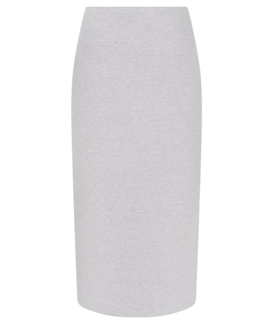 DAVID KOMA Серая хлопковая юбка миди, фото 1