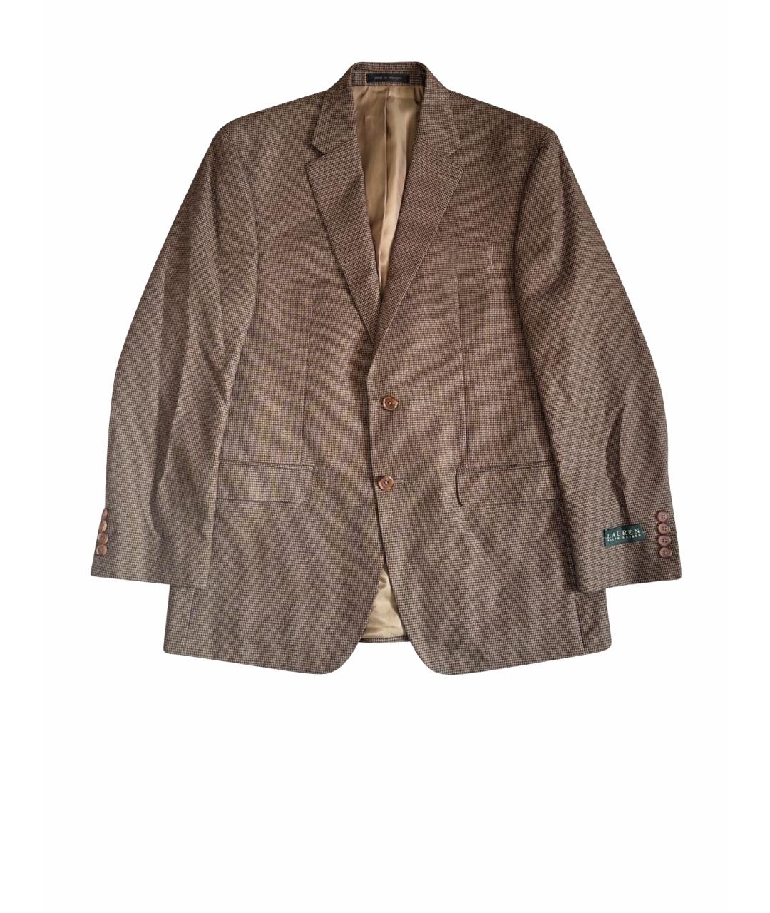 RALPH LAUREN COLLECTION Коричневый вискозный пиджак, фото 1