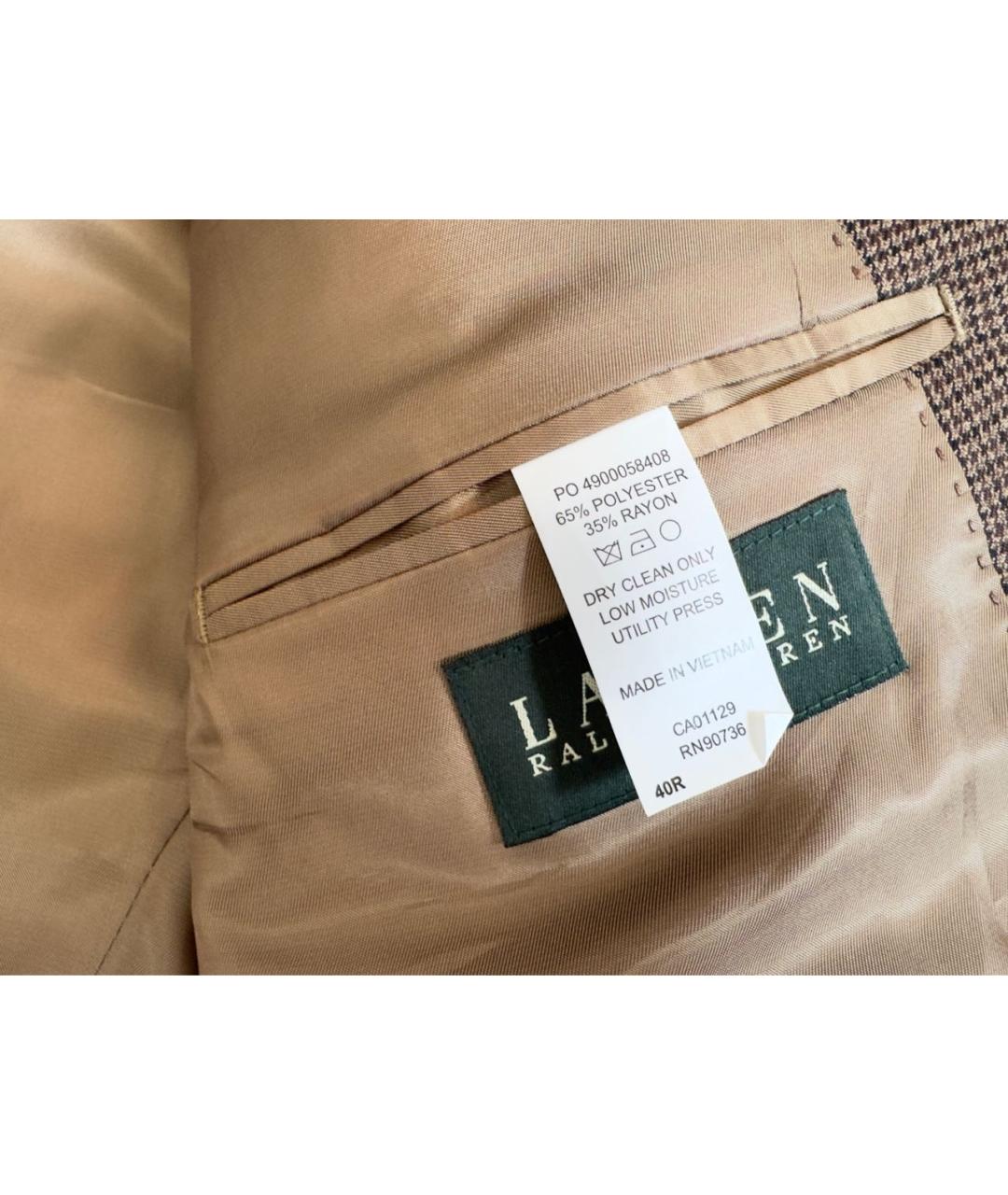 RALPH LAUREN COLLECTION Коричневый вискозный пиджак, фото 4