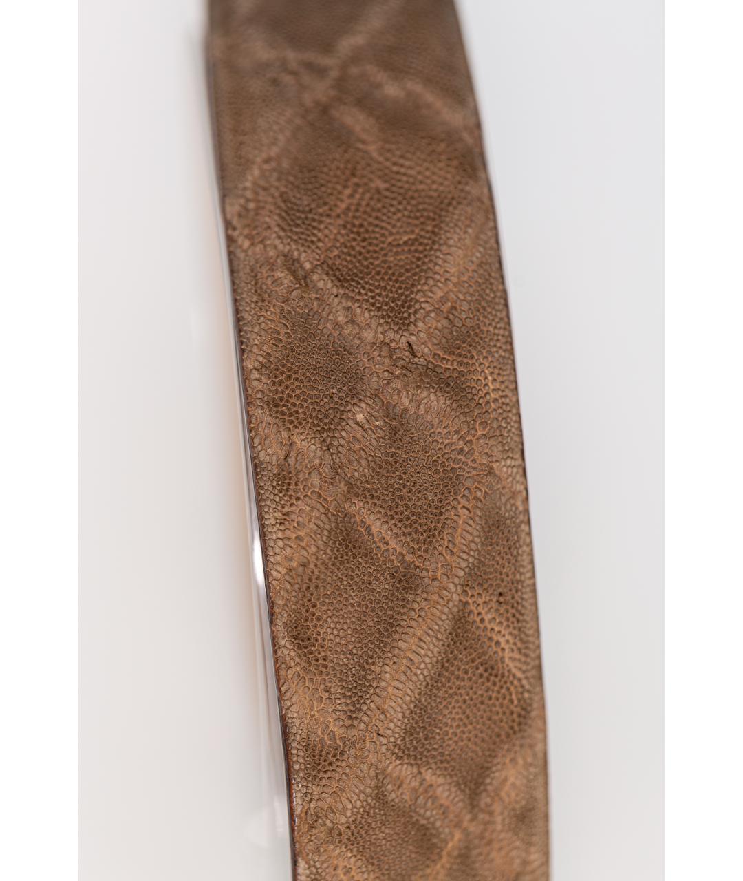 LARDINI Коричневый ремень из экзотической кожи, фото 5