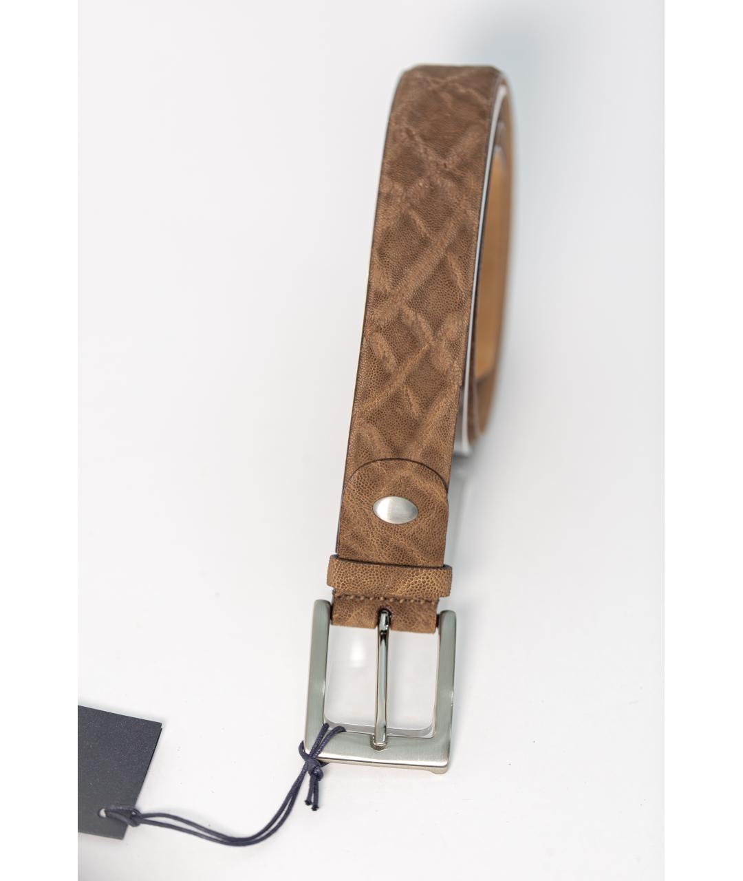 LARDINI Коричневый ремень из экзотической кожи, фото 6