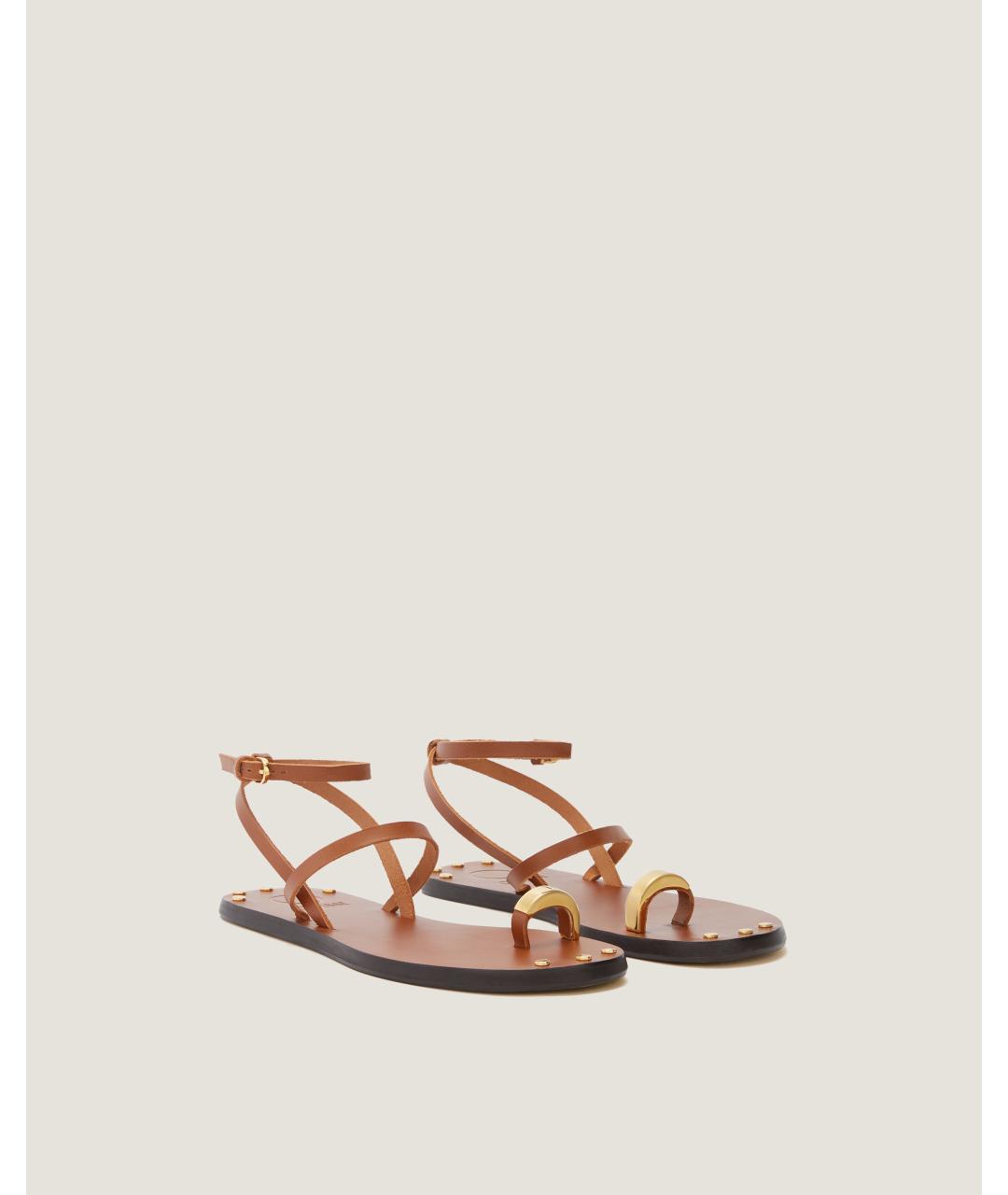 Odissì Коричневые кожаные сандалии, фото 2