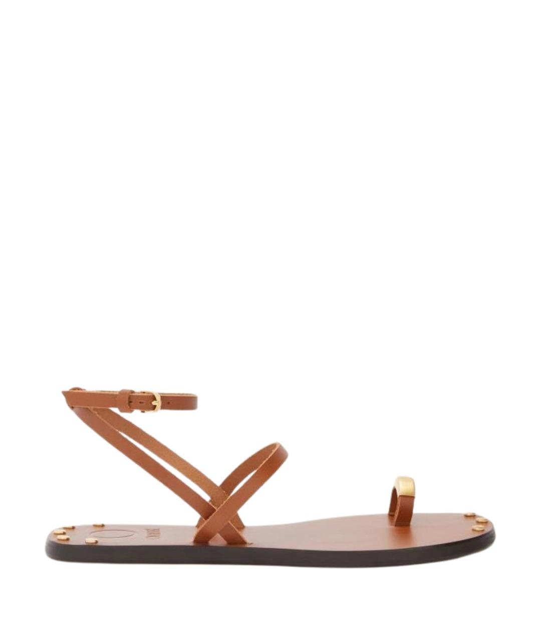 Odissì Коричневые кожаные сандалии, фото 1