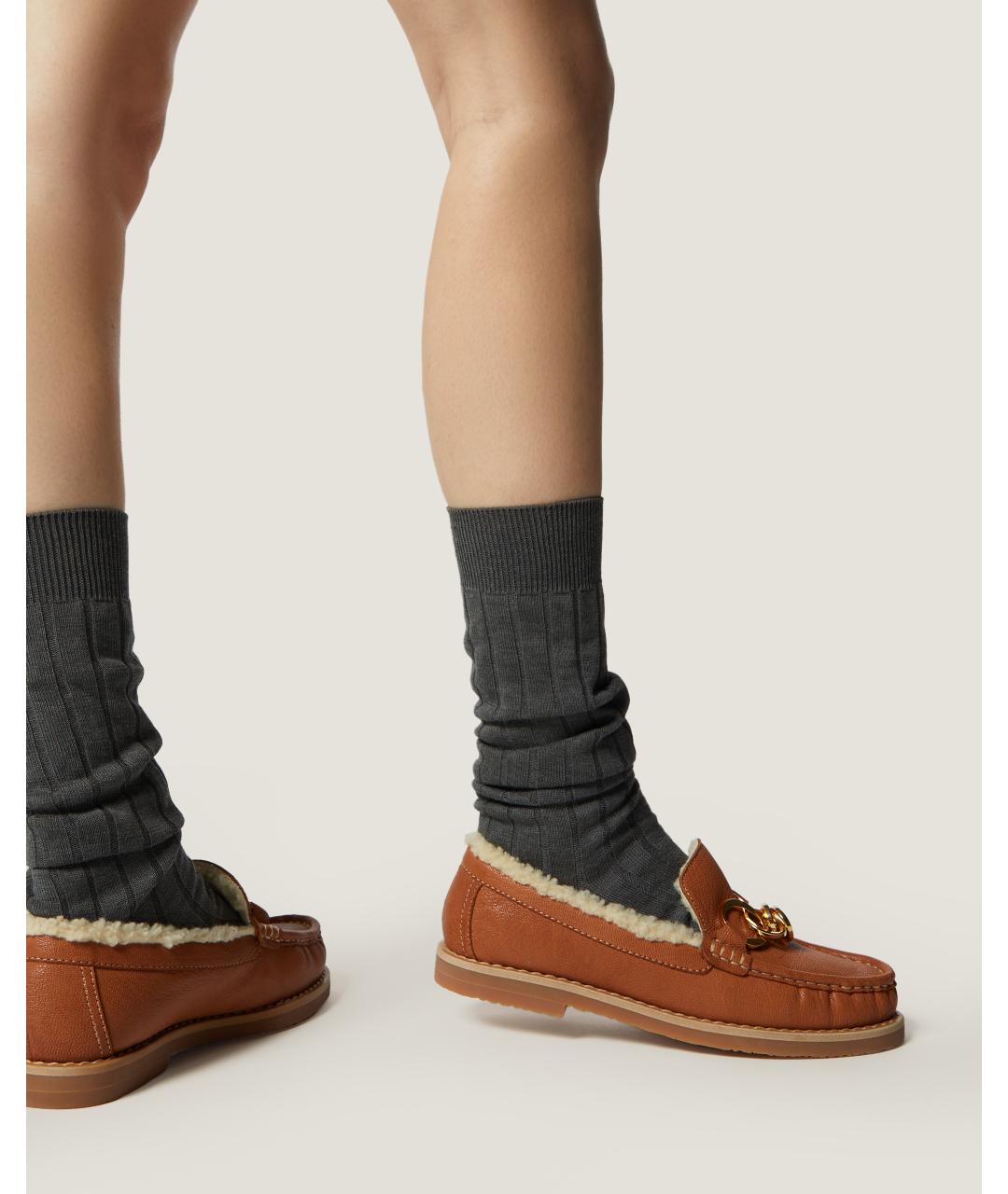 Odissì Коричневые кожаные лоферы, фото 5