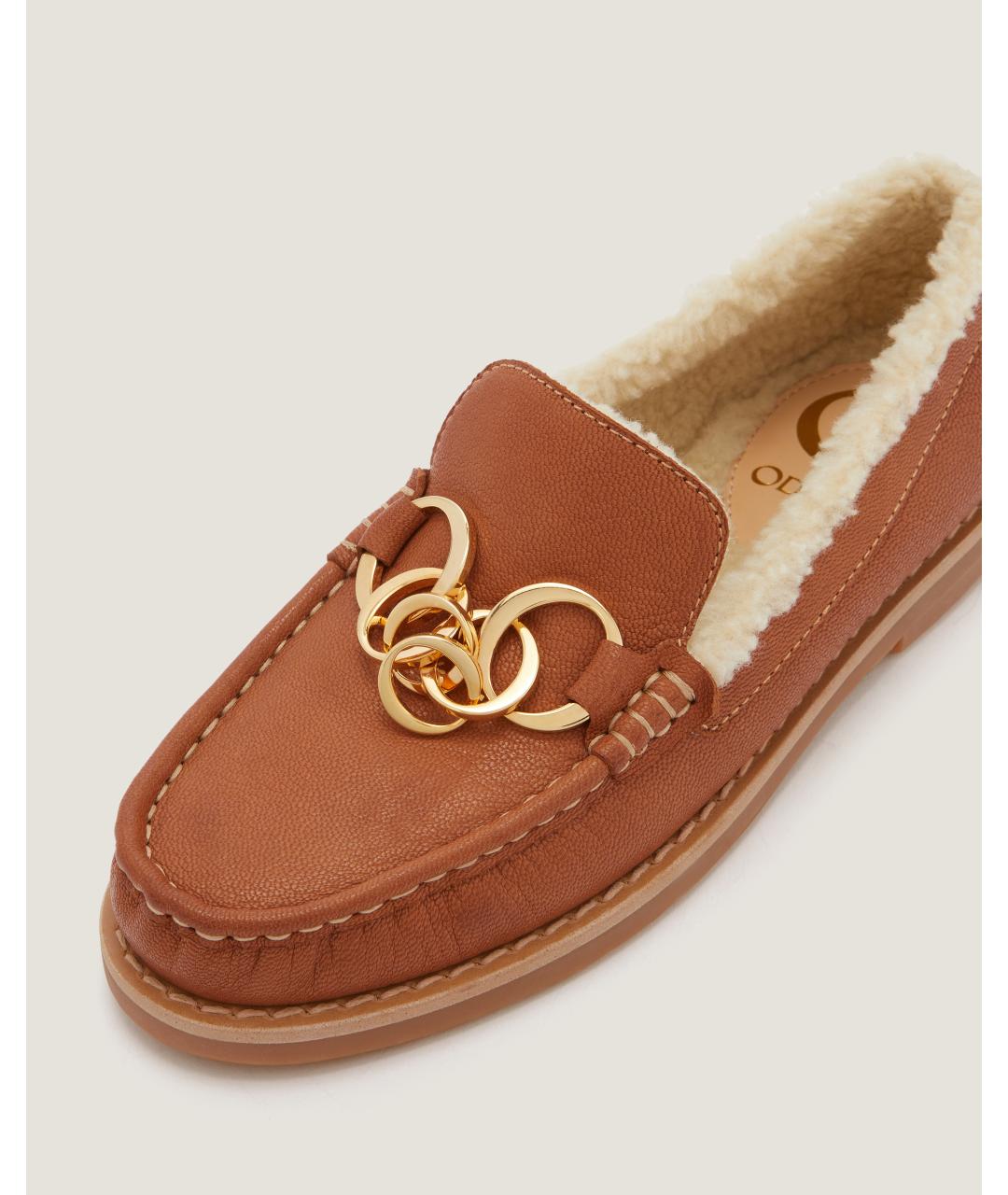 Odissì Коричневые кожаные лоферы, фото 3