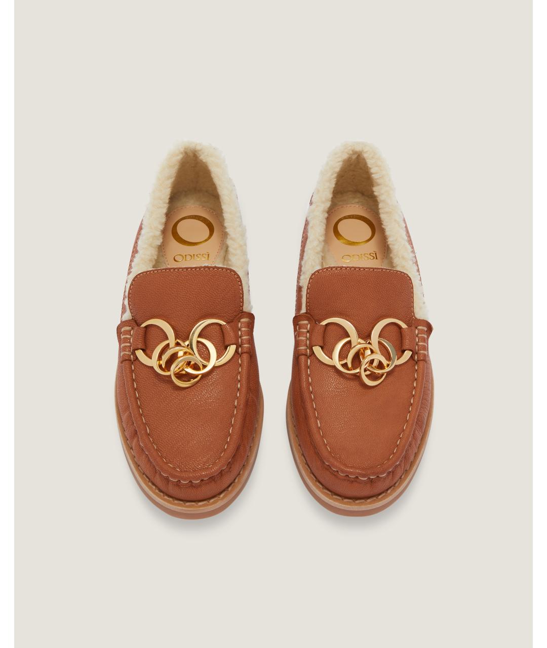 Odissì Коричневые кожаные лоферы, фото 4