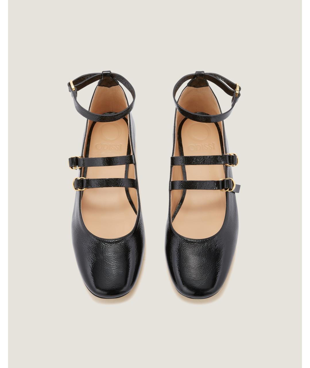 Odissì Черные кожаные балетки, фото 4