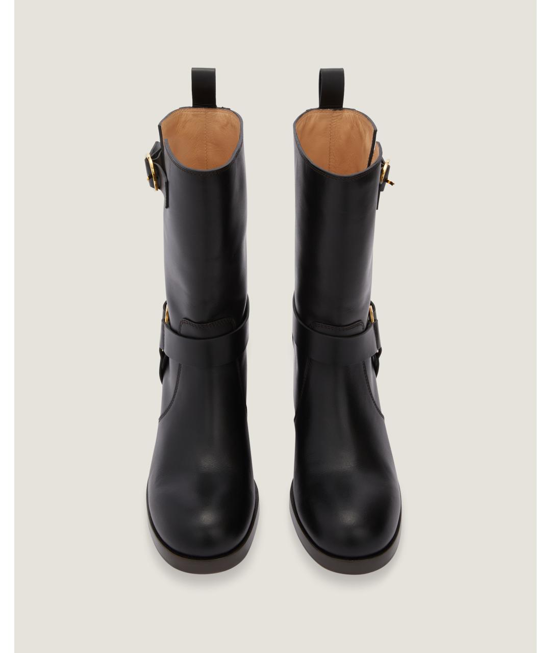 Odissì Черные кожаные полусапоги, фото 4