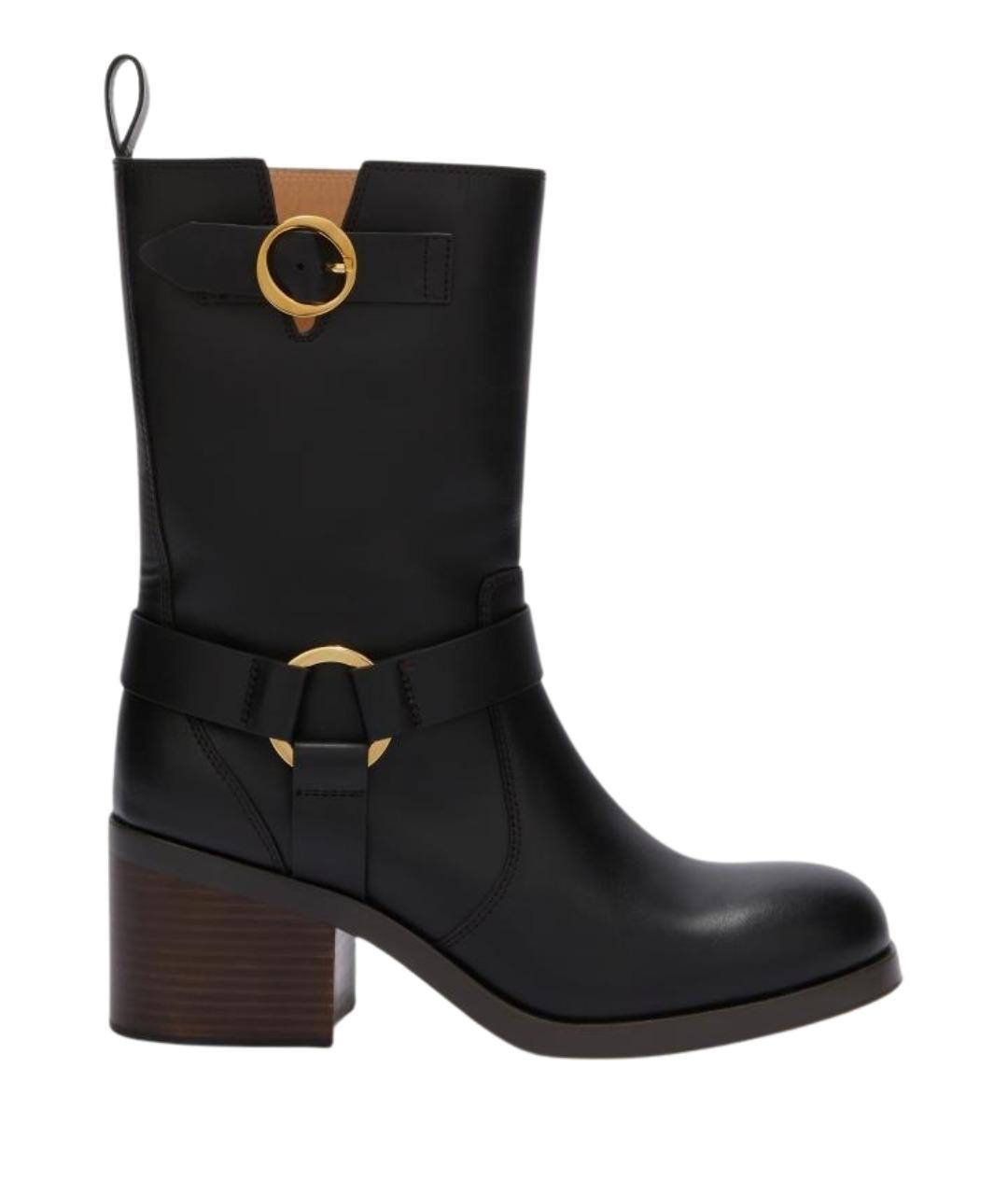 Odissì Черные кожаные полусапоги, фото 1