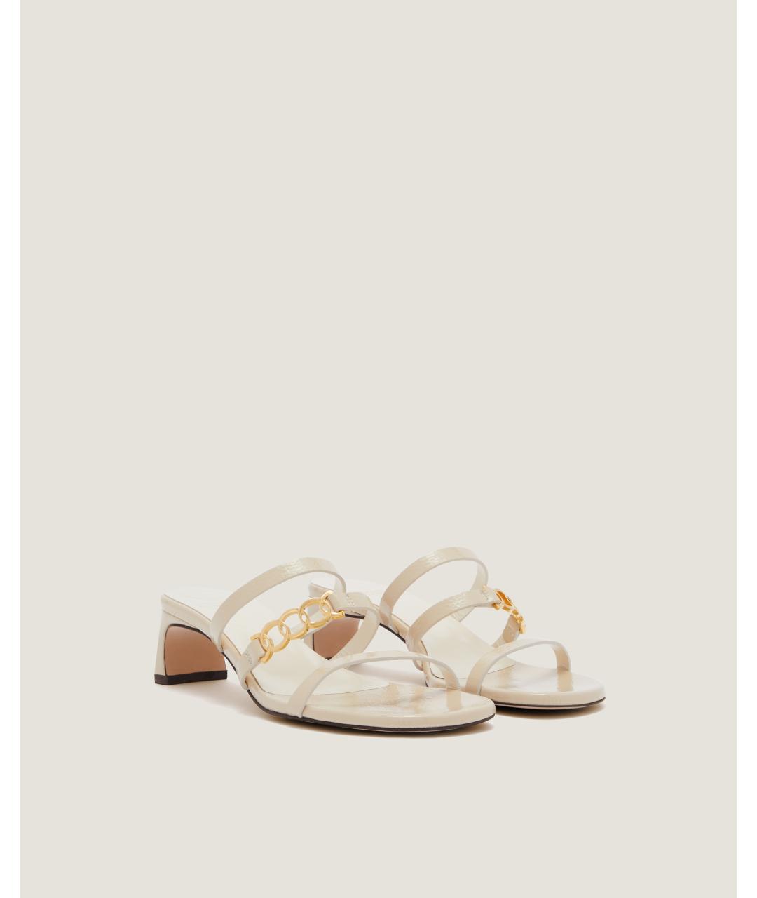 Odissì Бежевые кожаные мюли, фото 2