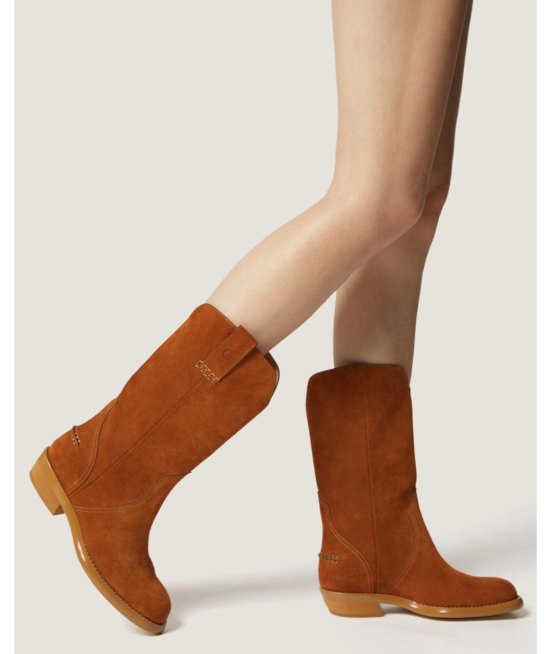 Odissì Коричневые кожаные сапоги, фото 5