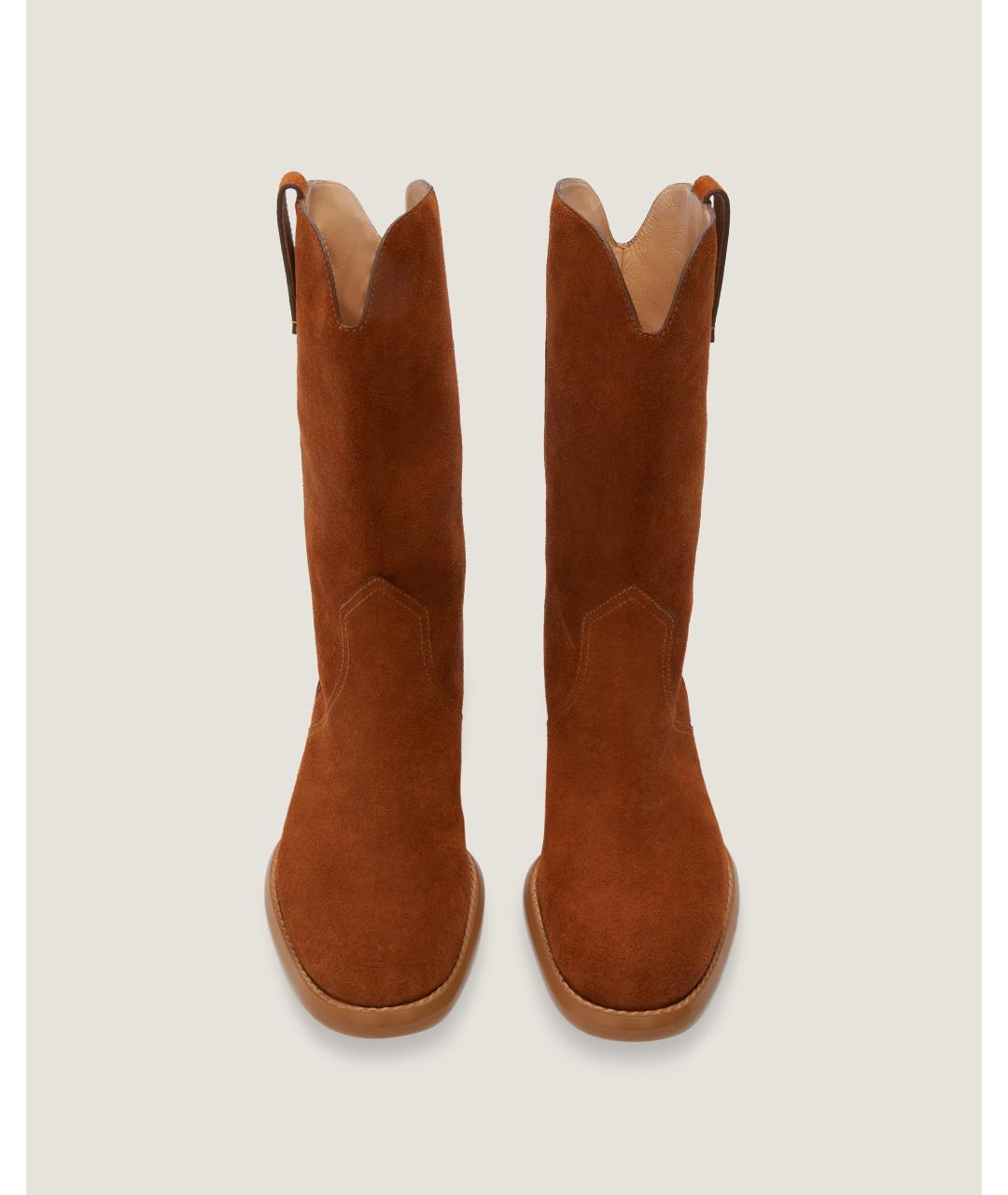 Odissì Коричневые кожаные сапоги, фото 4