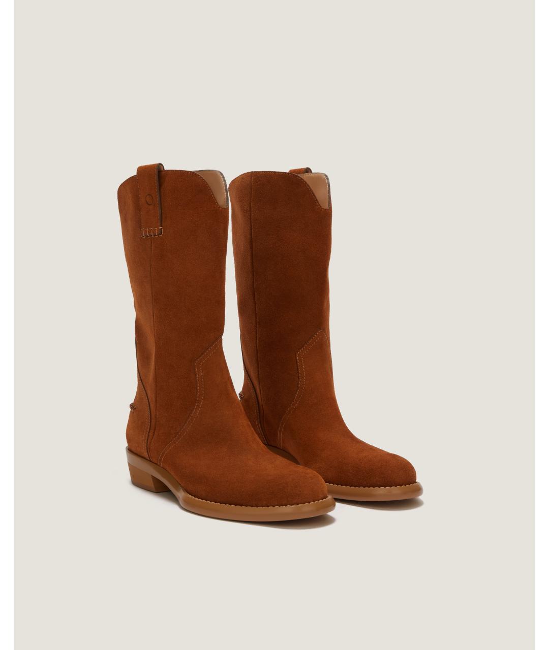 Odissì Коричневые кожаные сапоги, фото 2