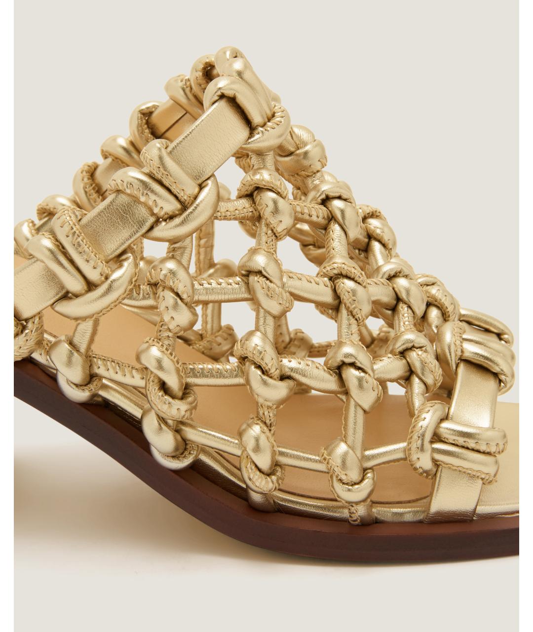 Odissì Золотые мюли из искусственной кожи, фото 3