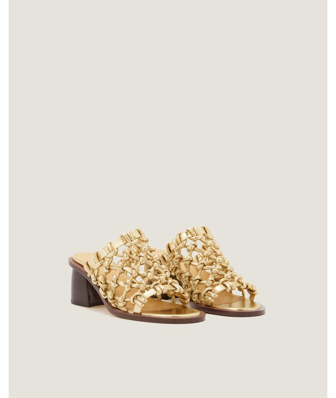 Odissì Золотые мюли из искусственной кожи, фото 2