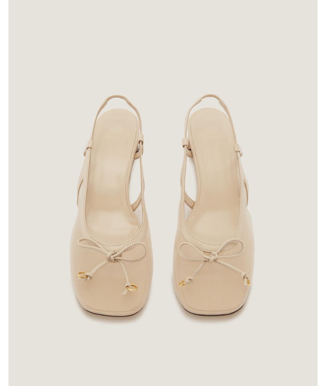 Odissì Бежевые текстильные туфли, фото 4