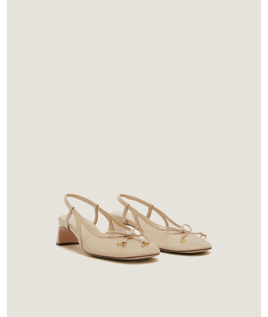 Odissì Бежевые текстильные туфли, фото 2