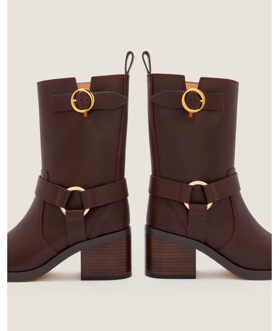 Odissì Коричневые кожаные полусапоги, фото 3