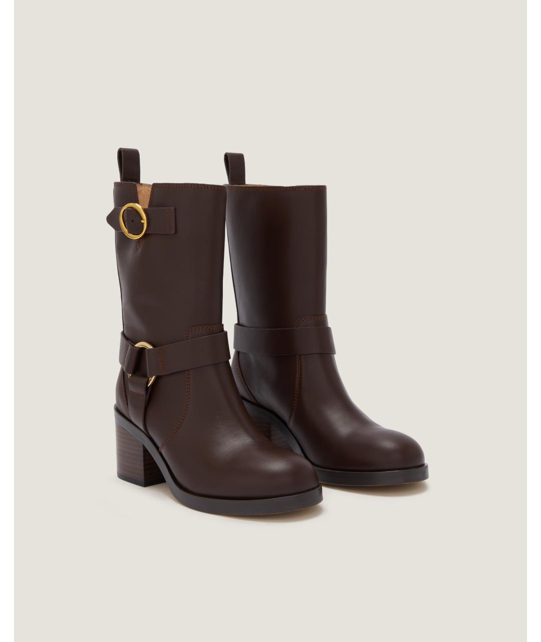 Odissì Коричневые кожаные полусапоги, фото 2