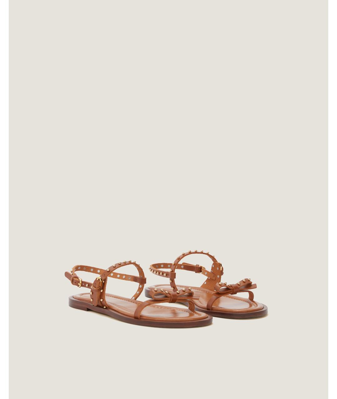 Odissì Коричневые кожаные сандалии, фото 2