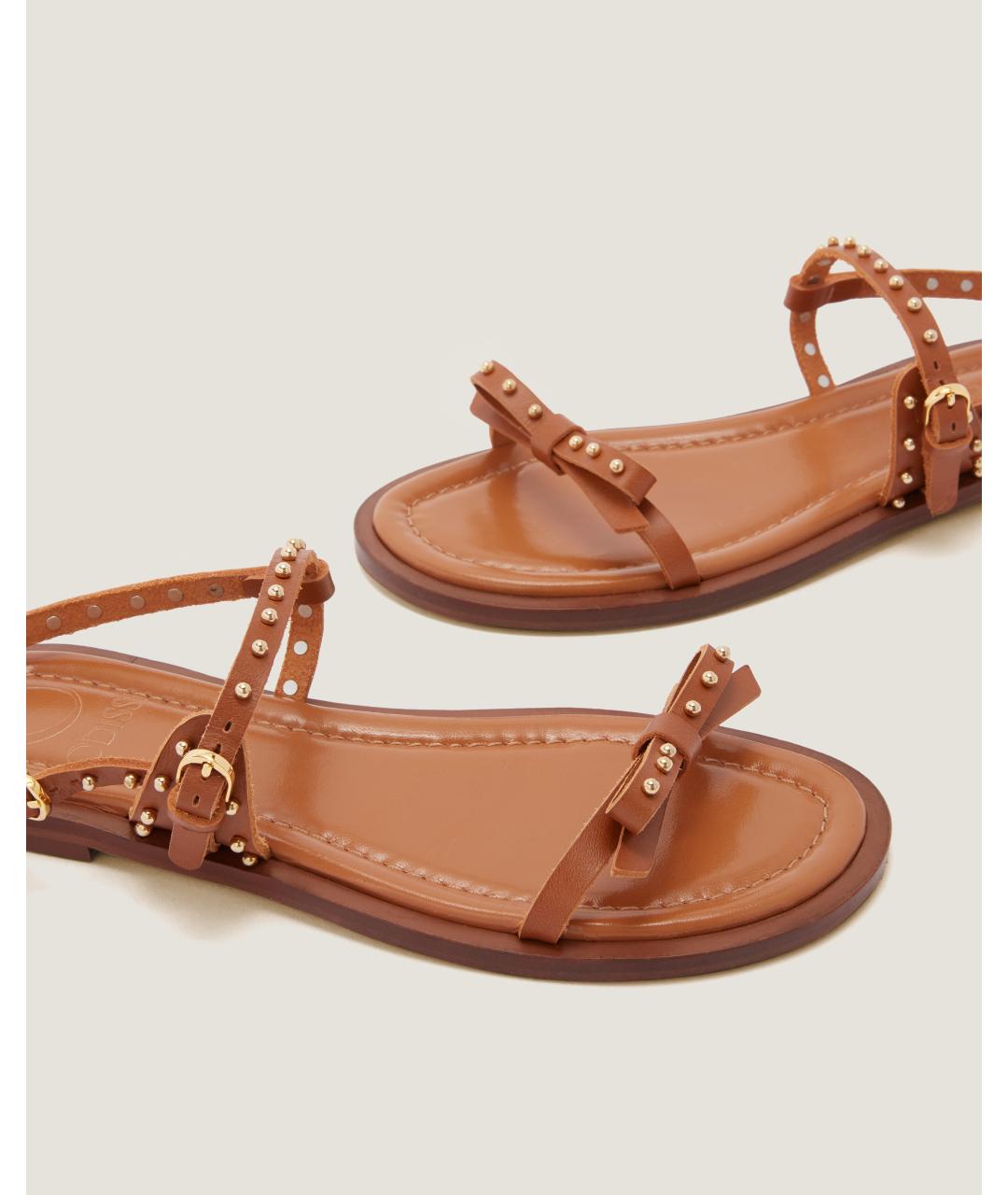 Odissì Коричневые кожаные сандалии, фото 3