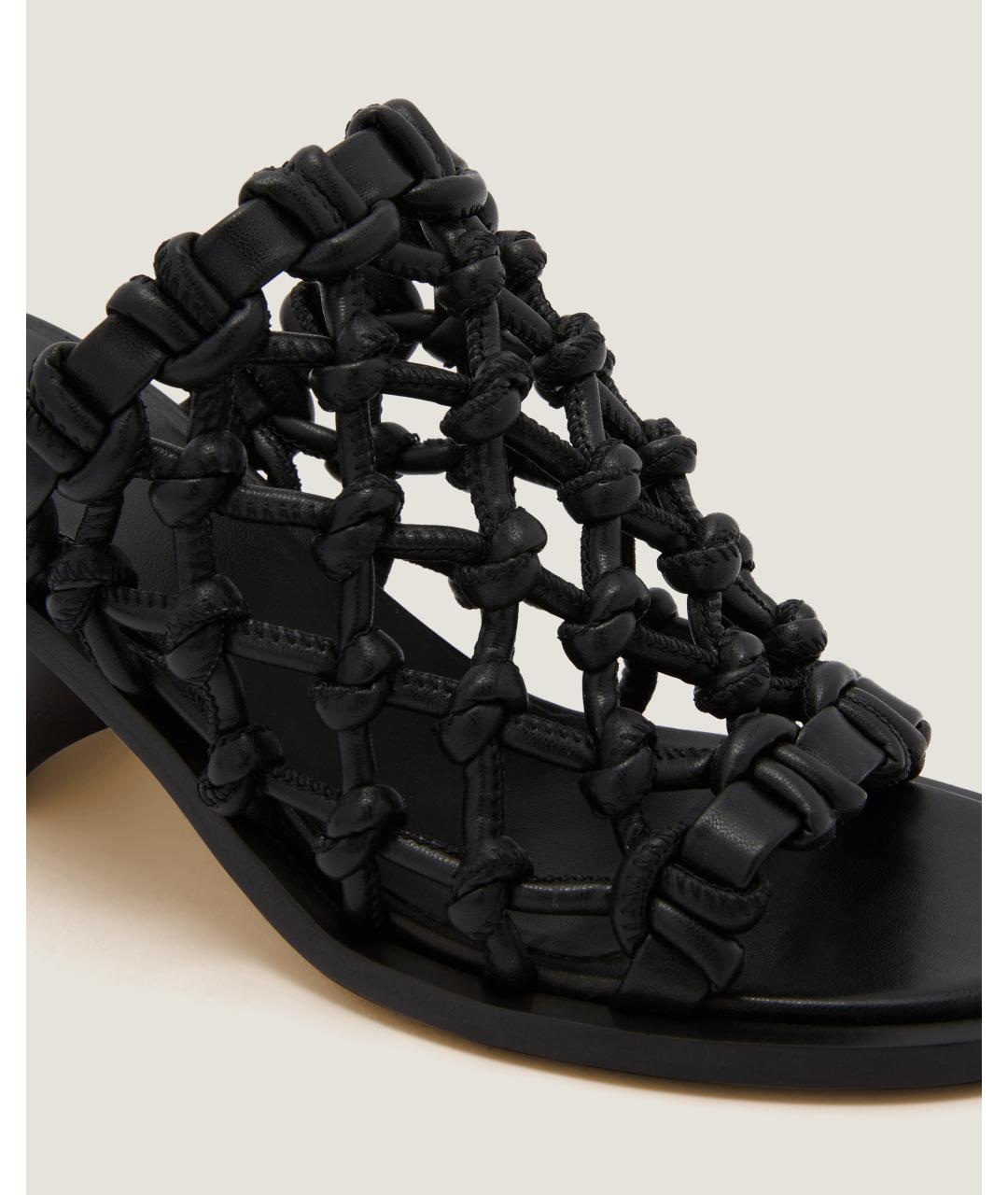 Odissì Черные мюли из искусственной кожи, фото 3