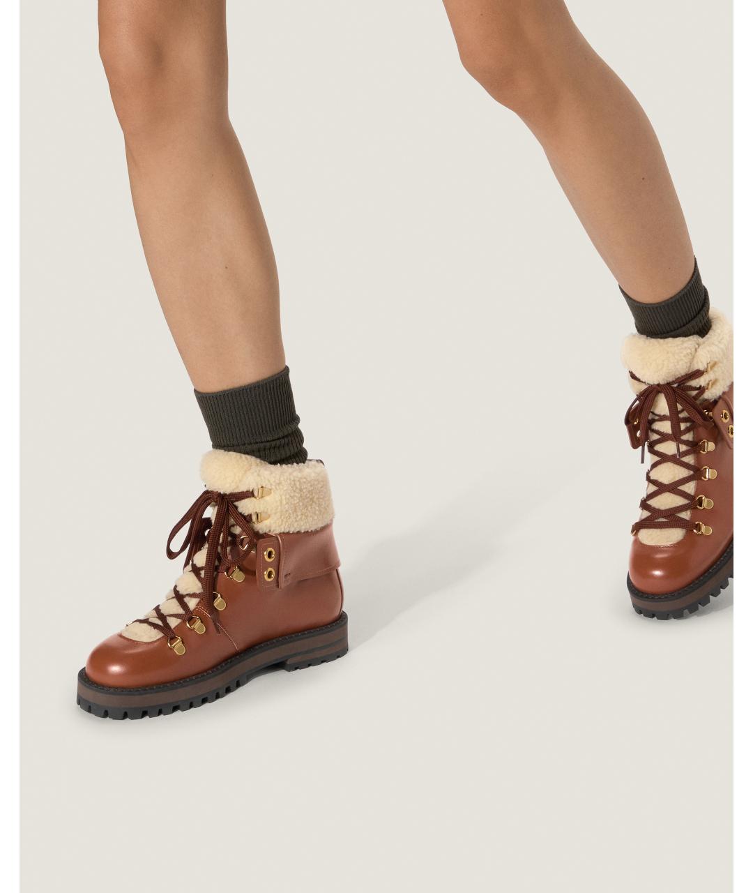 Odissì Коричневые кожаные ботинки, фото 5