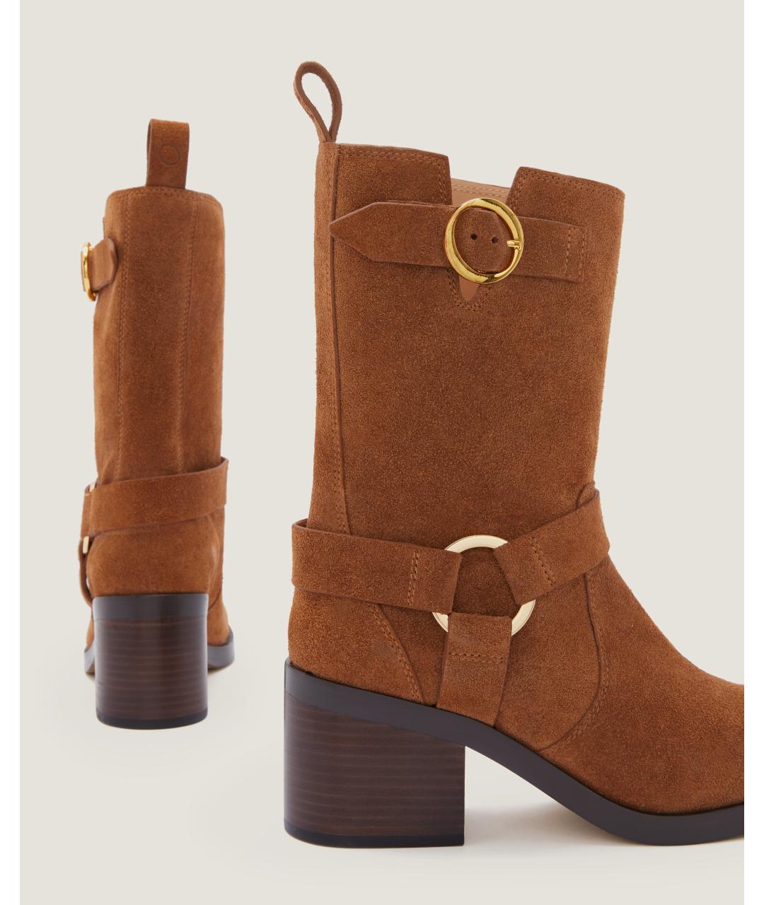 Odissì Коричневые кожаные полусапоги, фото 3