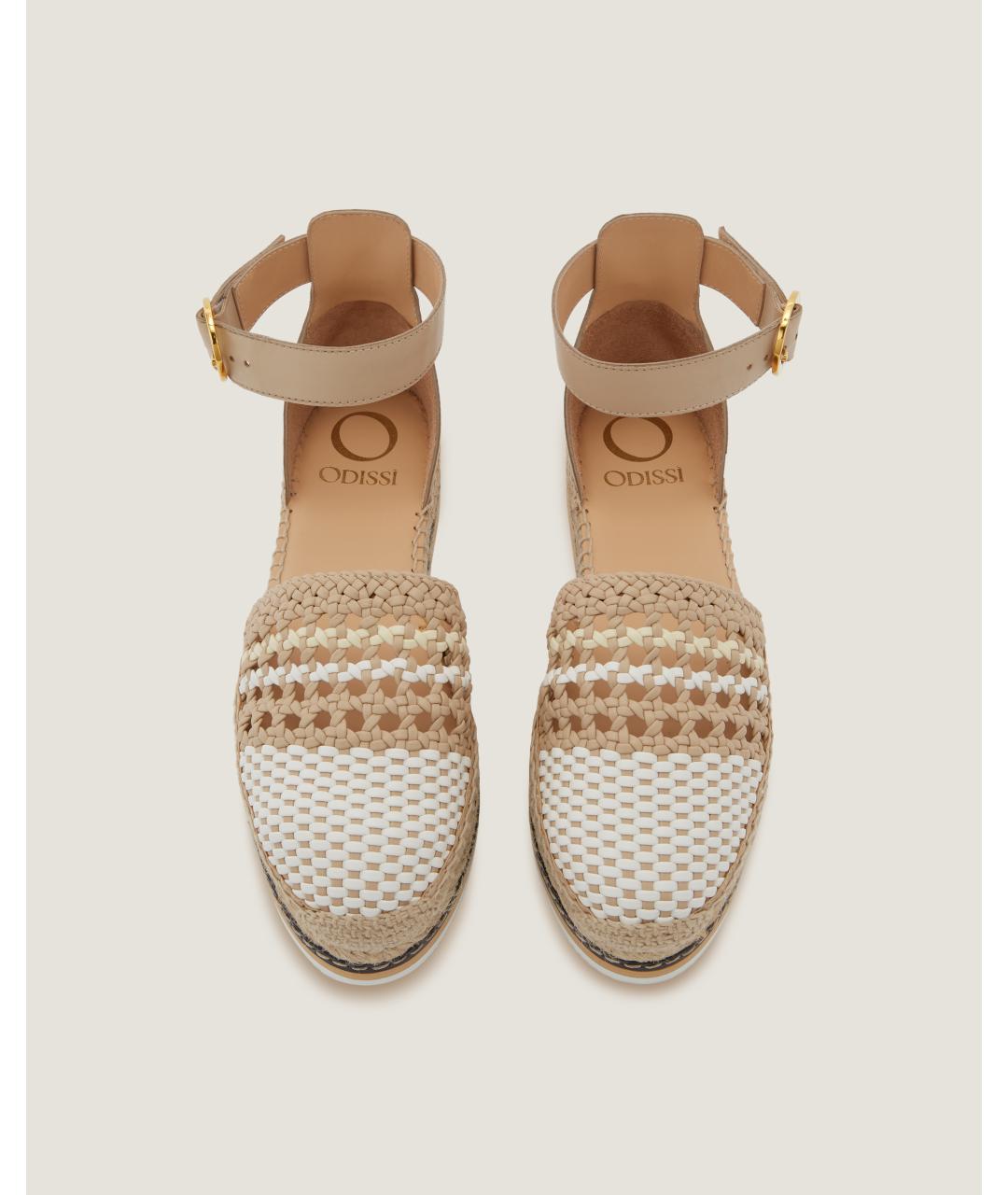 Odissì Бежевые эспадрильи из искусственной кожи, фото 4
