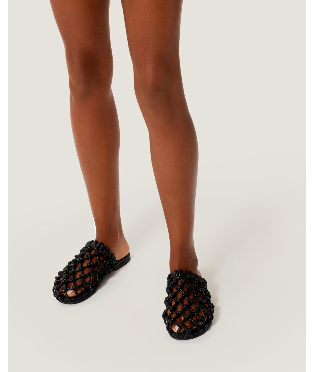 Odissì Черные мюли из искусственной кожи, фото 5