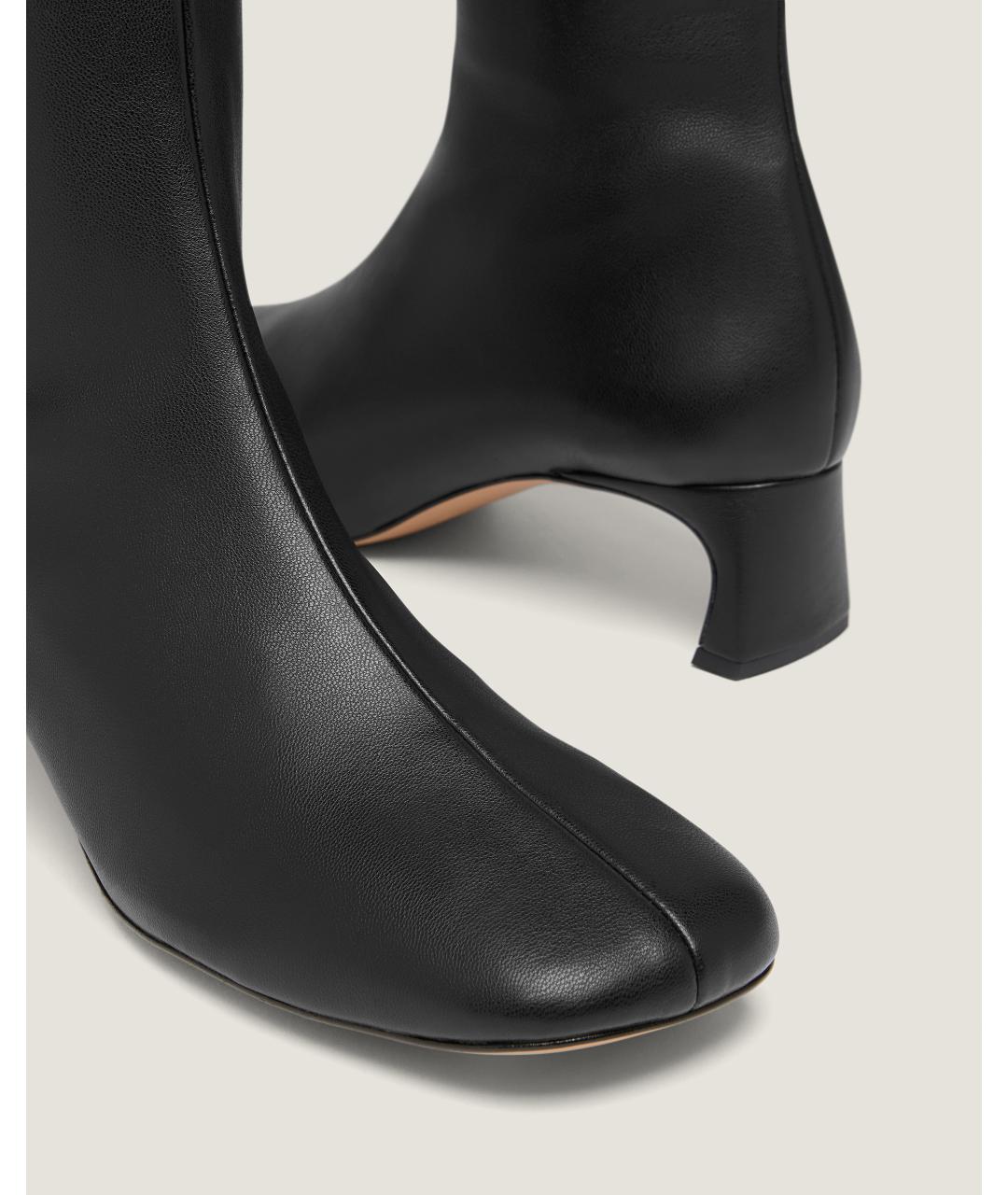 Odissì Черные кожаные ботфорты, фото 3