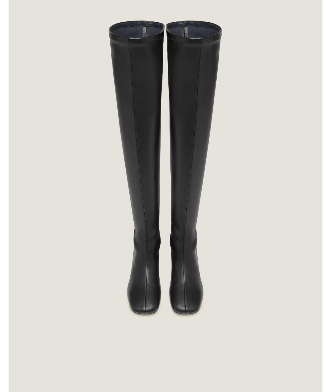 Odissì Черные кожаные ботфорты, фото 4