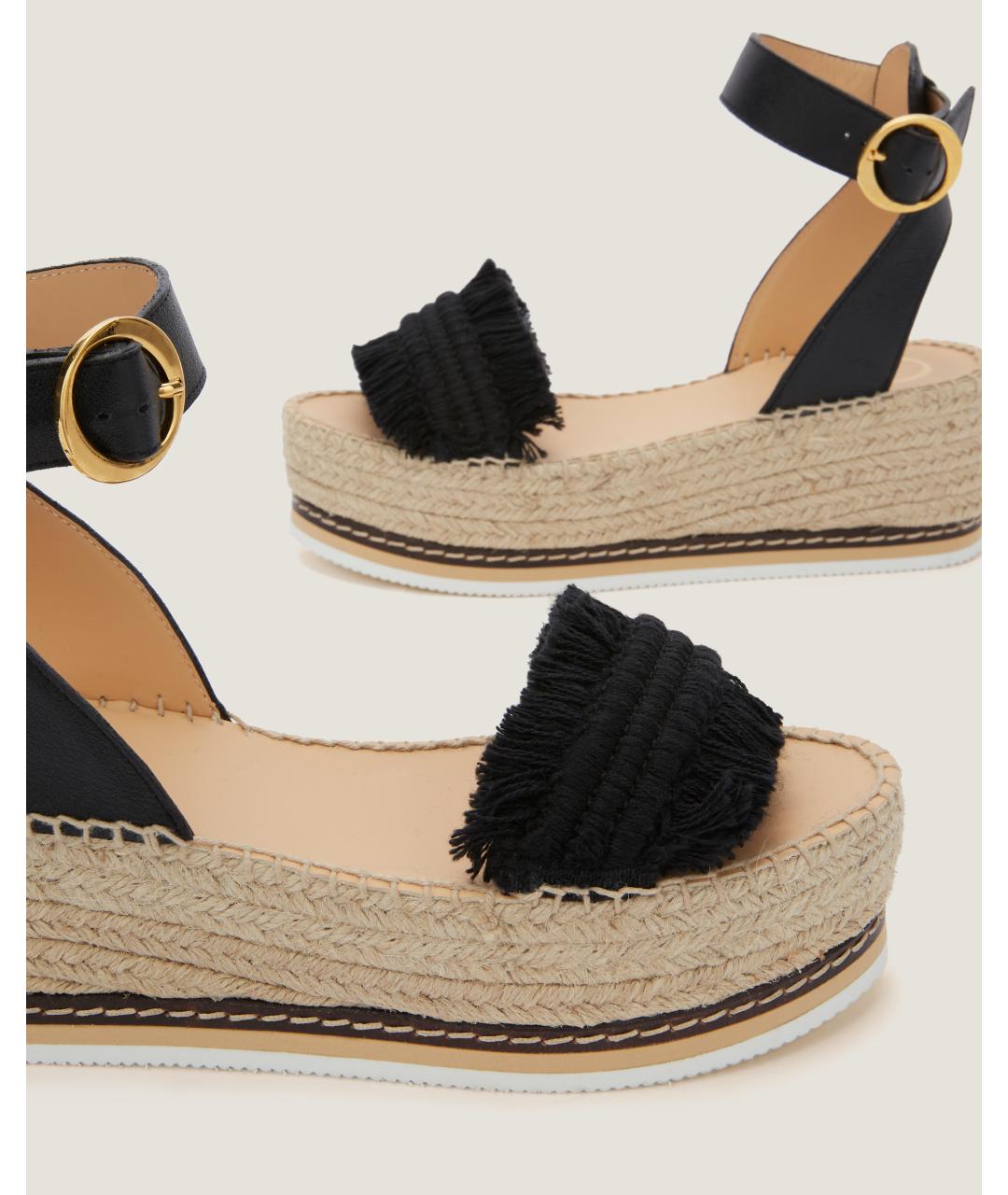 Odissì Черные кожаные босоножки, фото 3