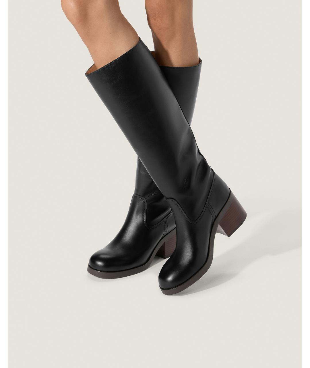 Odissì Черные кожаные сапоги, фото 5