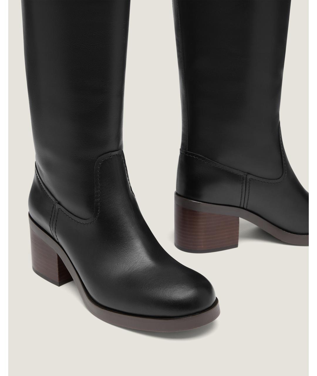 Odissì Черные кожаные сапоги, фото 3