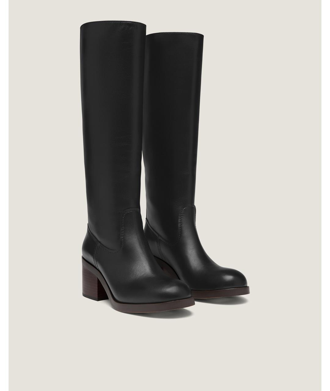 Odissì Черные кожаные сапоги, фото 2