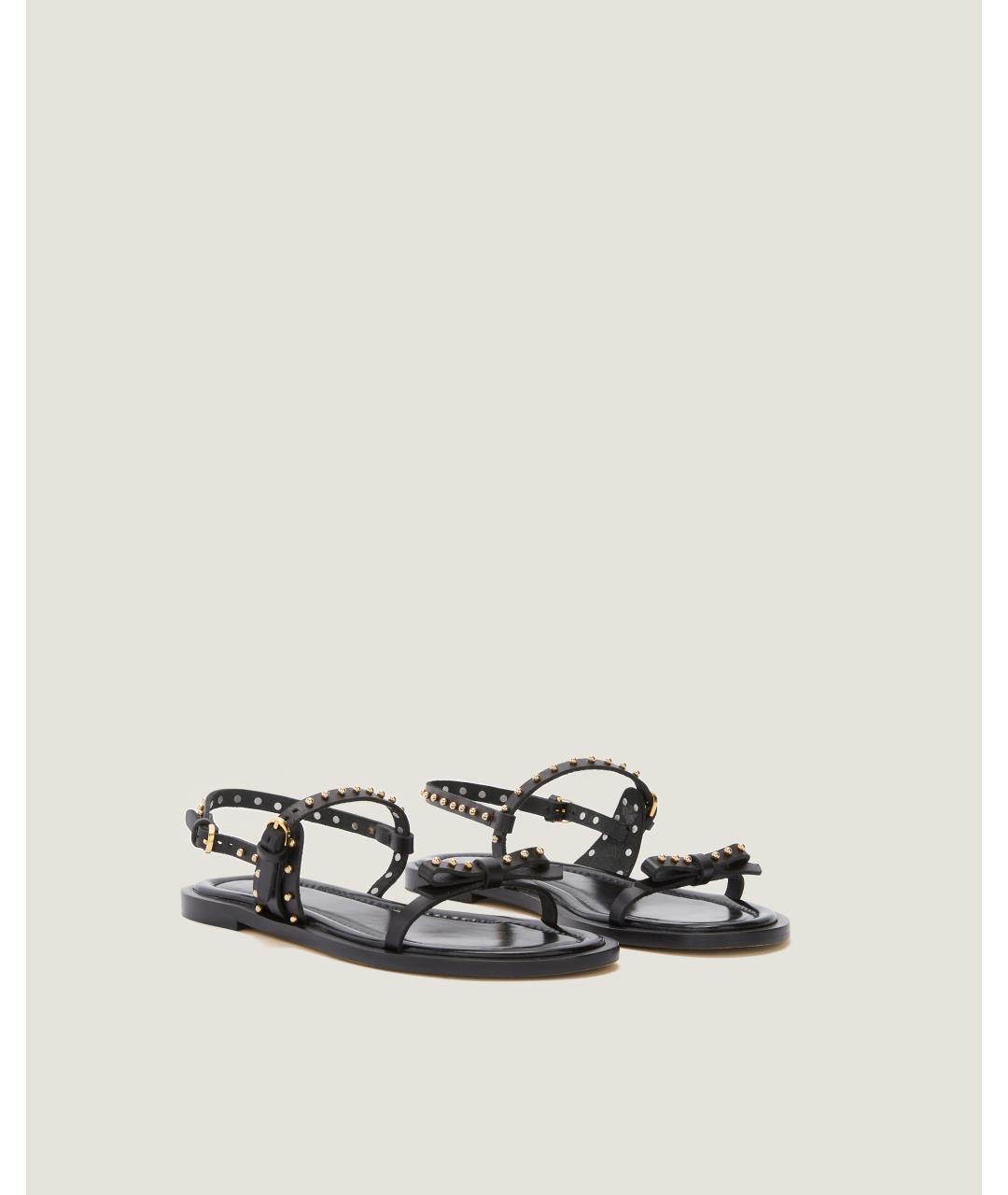 Odissì Черные кожаные сандалии, фото 2