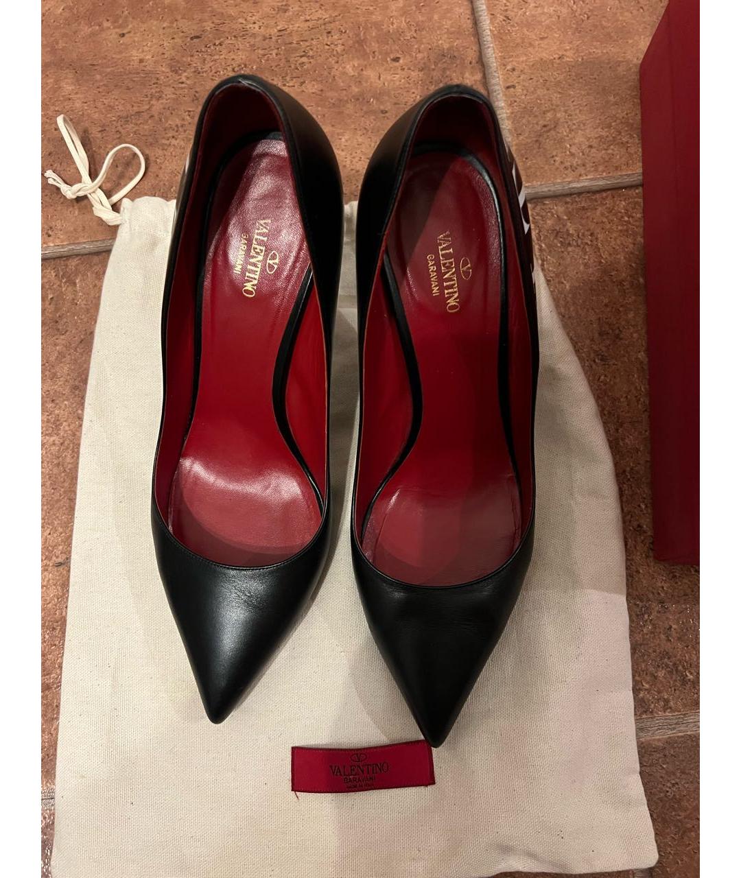 VALENTINO Черные кожаные туфли, фото 2