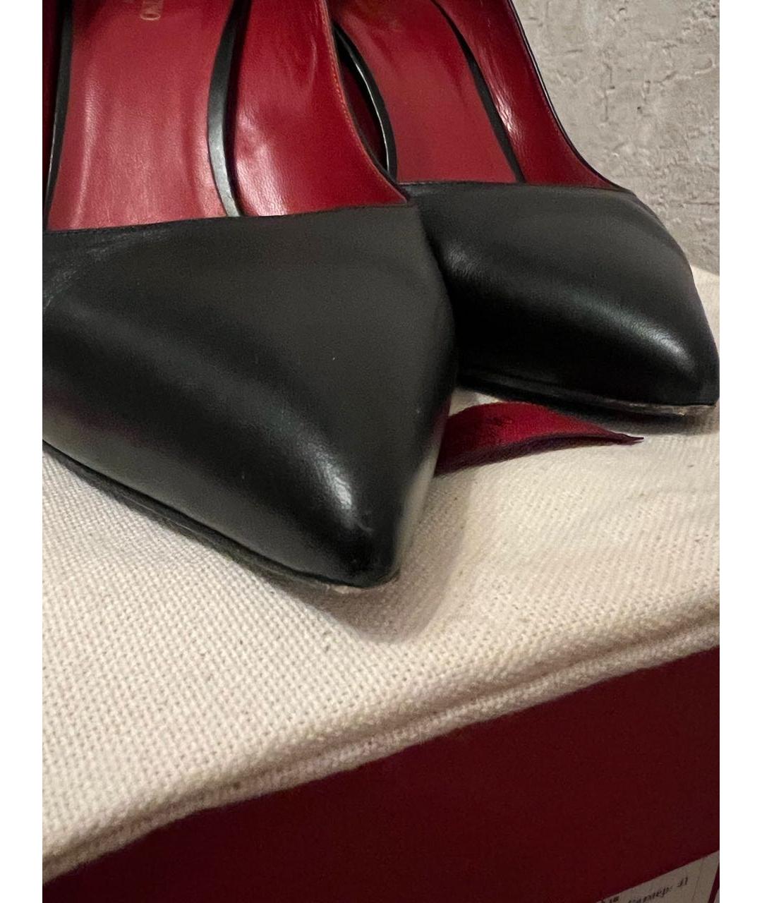 VALENTINO Черные кожаные туфли, фото 8