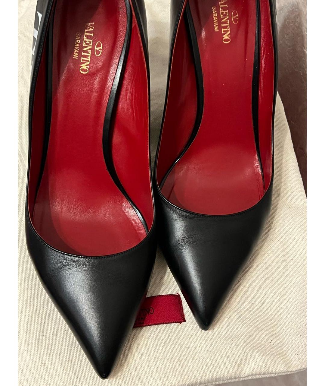 VALENTINO Черные кожаные туфли, фото 6