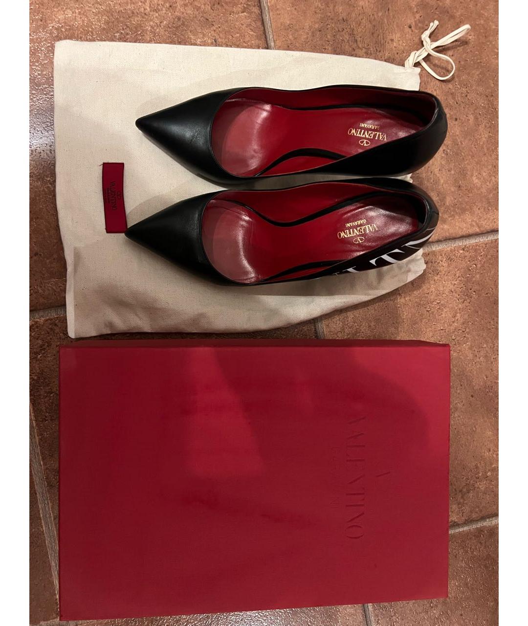 VALENTINO Черные кожаные туфли, фото 3