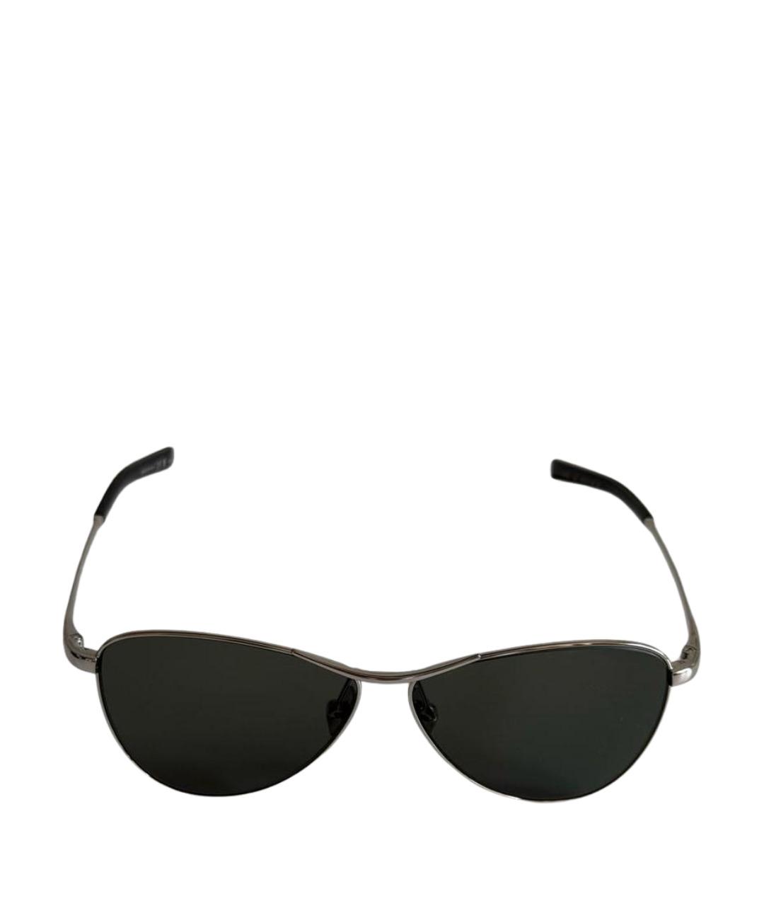 SAINT LAURENT Черные металлические солнцезащитные очки, фото 1