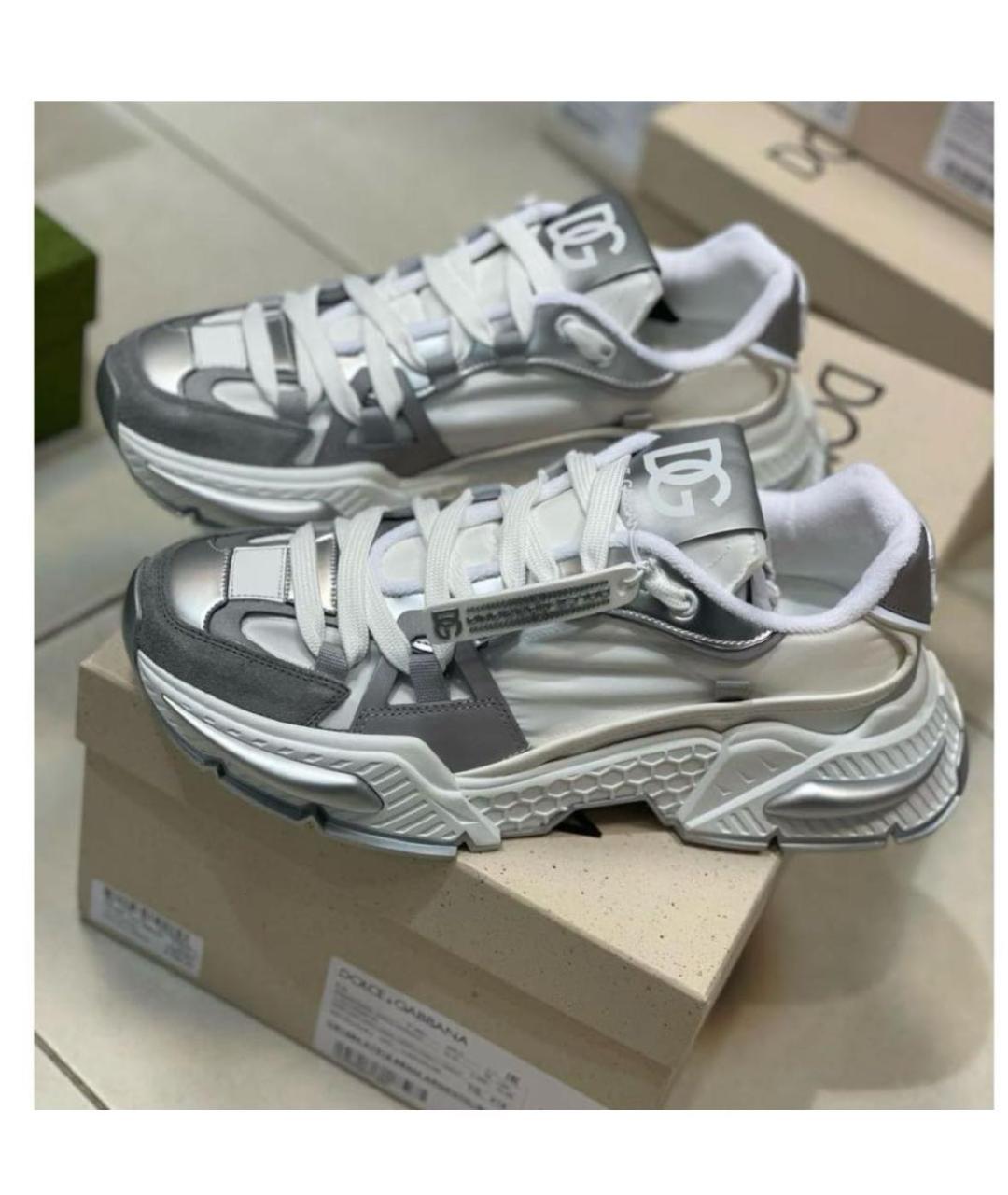 DOLCE&GABBANA Белые высокие кроссовки / кеды, фото 8