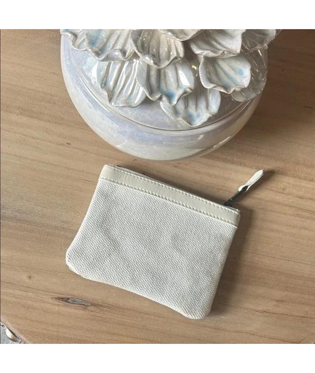 BALENCIAGA Бежевая кожаная косметичка, фото 5